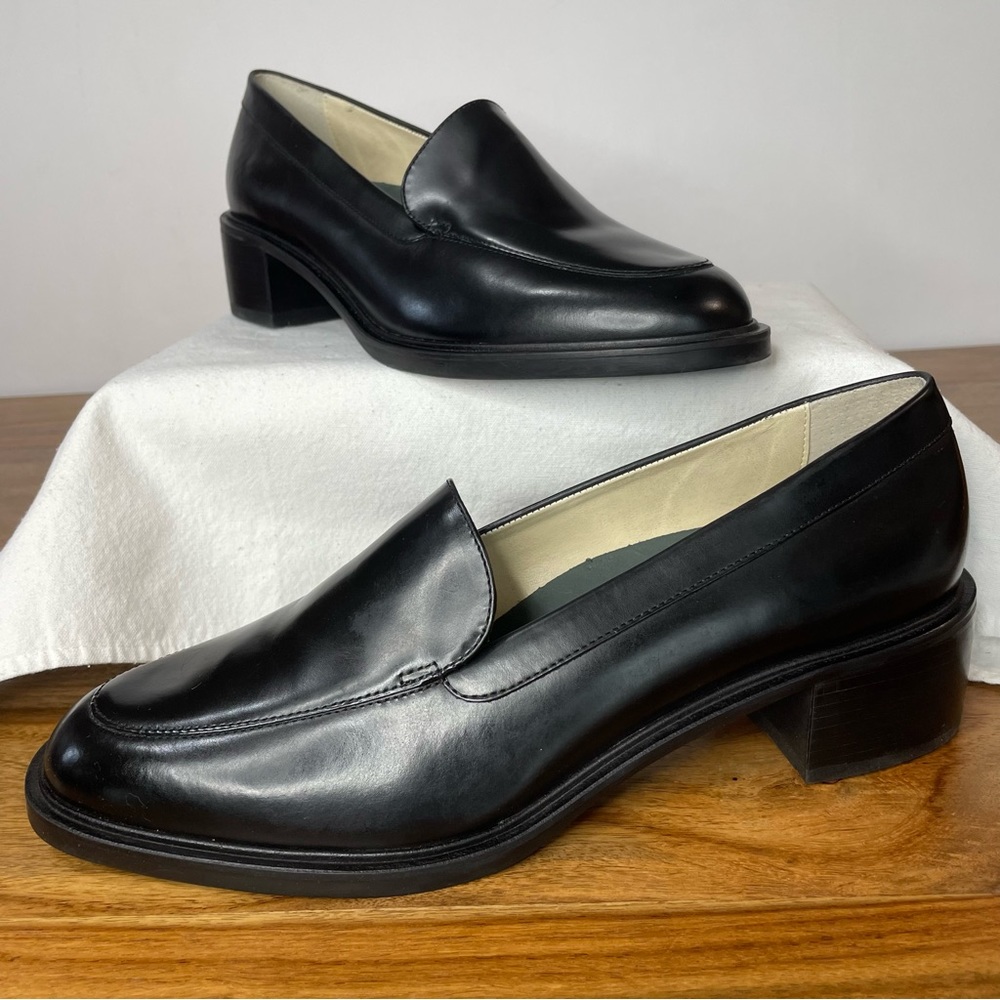 G.H. Bass & Co. Black Leather Low Heel Loafers